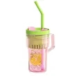 Custom 20oz Portable Plastic Straw Coffee Cup with Handle | https://www.bestnamebadges.com