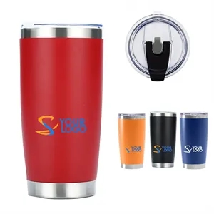 20oz Solid Color Stainless Steel Insulated Vacuum Mug Cup   | https://www.bestnamebadges.com