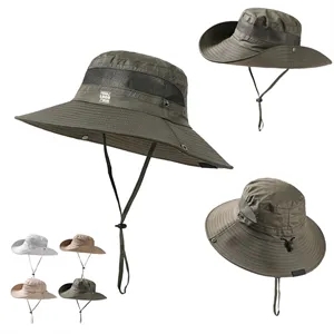 Customized Waterproof Wide Brim Foldable Boonie Hat Cap | https://www.bestnamebadges.com