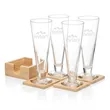 Bamboo Coaster Gift Set - Classic | https://www.bestnamebadges.com