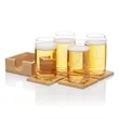Bamboo Coaster Gift Set - Beer Can | https://www.bestnamebadges.com