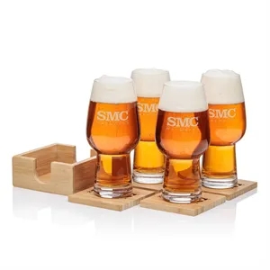 Bamboo Coaster Gift Set - Bremen | https://www.bestnamebadges.com
