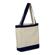 100% Cotton Canvas Tote W/ Color Accent | https://www.bestnamebadges.com