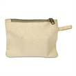 100% Cotton Canvas Card Pouch W/ Color Zipper | https://www.bestnamebadges.com