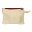 100% Cotton Canvas Card Pouch W/ Color Zipper | https://www.bestnamebadges.com