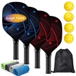 Wood Pickleball Paddles Set of 4 | https://www.bestnamebadges.com