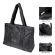 Luxe Quilted Puffer Tote Bag | https://www.bestnamebadges.com
