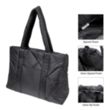 Luxe Quilted Puffer Tote Bag | https://www.bestnamebadges.com