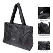 Luxe Quilted Puffer Tote Bag | https://www.bestnamebadges.com