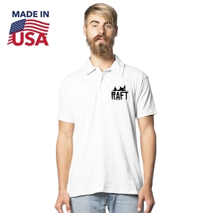 USA Made Unisex Triblend Polo | https://www.bestnamebadges.com