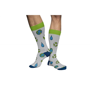 Mens Earth Day Dress Sock - Made In Italy