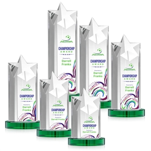 Berkeley VividPrint™ Award on Condor Base - Green | https://www.bestnamebadges.com