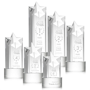 Berkeley Star on Marvel Base - Clear | https://www.bestnamebadges.com