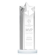 Berkeley Star on Condor Base - White | https://www.bestnamebadges.com