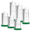 Berkeley Star on Condor Base - Green | https://www.bestnamebadges.com