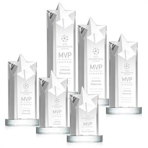 Berkeley Star on Condor Base - Clear | https://www.bestnamebadges.com