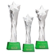 Arlington Star Award on Robson Base - Green | https://www.bestnamebadges.com