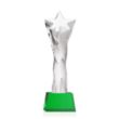 Arlington Star Award on Robson Base - Green | https://www.bestnamebadges.com