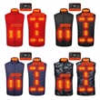 Heated Vest 9 Heating Zones | https://www.bestnamebadges.com