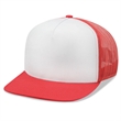 5 Panels Flat Bill Mesh Back Trucker Cap | https://www.bestnamebadges.com