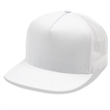 5 Panels Flat Bill Mesh Back Trucker Cap | https://www.bestnamebadges.com