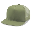 5 Panels Flat Bill Mesh Back Trucker Cap | https://www.bestnamebadges.com
