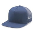 5 Panels Flat Bill Mesh Back Trucker Cap | https://www.bestnamebadges.com