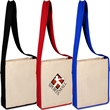 100% Cotton Canvas Sling Bag With Color Handles | https://www.bestnamebadges.com