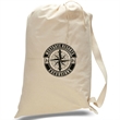 Cotton Canvas Drawstring Bag USA Decorated | https://www.bestnamebadges.com