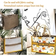 Large Reusable Jute Burlap Tote Bag With Handles | https://www.bestnamebadges.com