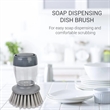 Kitchen Water Sprayed Cleaning Scrub Brush | https://www.bestnamebadges.com