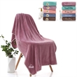 Coral Velvet Pure Color Soft Customed Beach And Bath Towel | https://www.bestnamebadges.com
