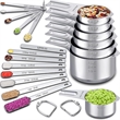 Stainless Steel Kitchen Measuring Cups And Spoons Set | https://www.bestnamebadges.com