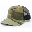 True American Made 6-Panel Camo Ripstop Contrasting Mesh Cap | https://www.bestnamebadges.com