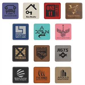3" Leatherette Square Patch with Adhesive