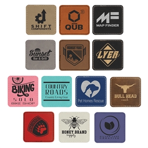 2.5" Leatherette Square Patch with Adhesive
