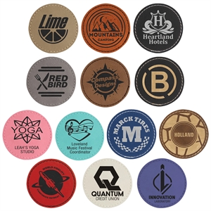 2.5" Leatherette Round Patch with Adhesive