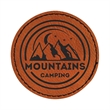 2.5" Leatherette Round Patch with Adhesive | https://www.bestnamebadges.com