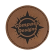 2.5" Leatherette Round Patch with Adhesive | https://www.bestnamebadges.com