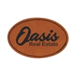 3" x 2" Leatherette Oval Patch with Adhesive | https://www.bestnamebadges.com