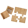 Bamboo 6-in1 Puzzle Cheese Board Set | https://www.bestnamebadges.com