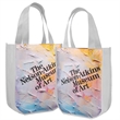 Sublimated Curved Bottom Tote - Front and Back | https://www.bestnamebadges.com