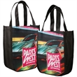 Sublimated Curved Bottom Tote - Front and Back | https://www.bestnamebadges.com