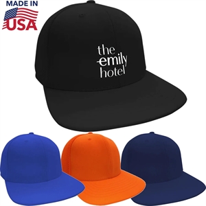 True American Made 6-Panel Poly-Cotton Flex Mesh Cap | https://www.bestnamebadges.com
