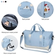 Custom Gym Duffel Bag With Wet Dry Separation | https://www.bestnamebadges.com