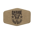 3" x 2"  Leatherette Hexagonal Patch with Adhesive | https://www.bestnamebadges.com