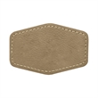 3" x 2"  Leatherette Hexagonal Patch with Adhesive | https://www.bestnamebadges.com