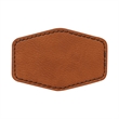 3" x 2"  Leatherette Hexagonal Patch with Adhesive | https://www.bestnamebadges.com