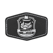 3" x 2"  Leatherette Hexagonal Patch with Adhesive | https://www.bestnamebadges.com