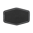 3" x 2"  Leatherette Hexagonal Patch with Adhesive | https://www.bestnamebadges.com